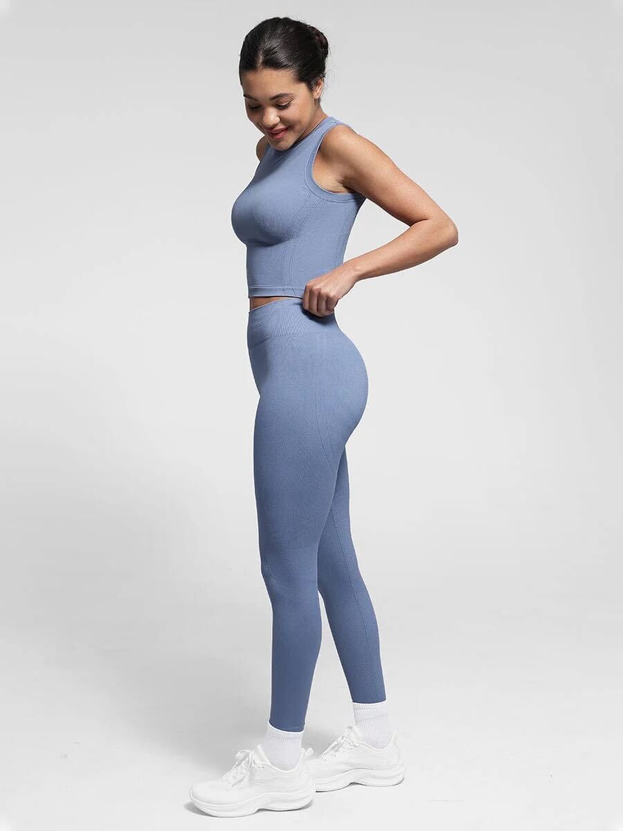 YAA Silhouette Legging - Stone Blue